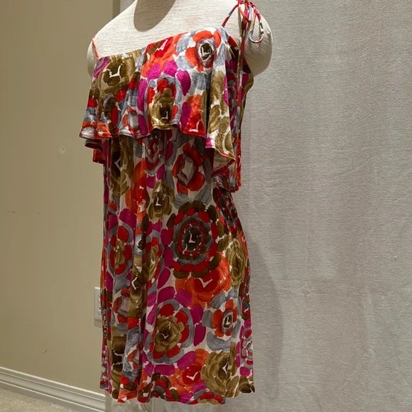 Hello Miss Pink and Red Ruffled Tiered Sundress - Picture 1 of 4